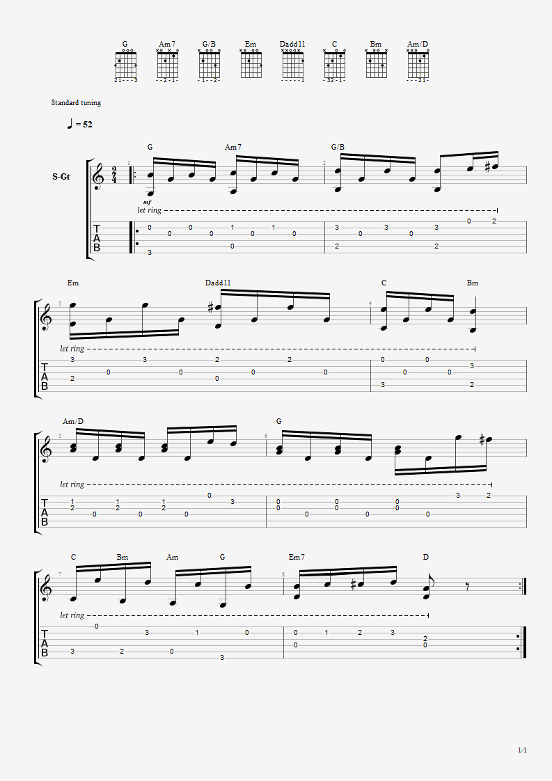 Carulli. Ferdinando - Siciliana -  Classical Guitar Sheet