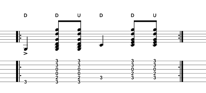 guitar chord strumming patterns