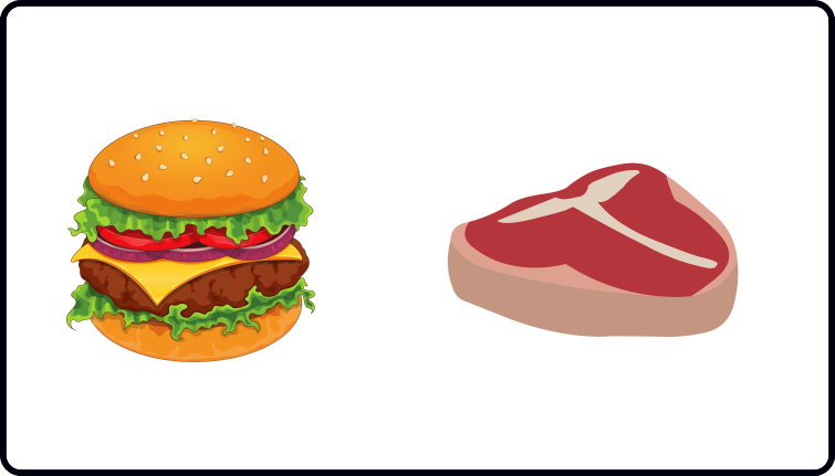 hamburger vs. steak